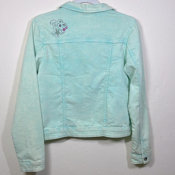 C&A Denim Jacket Mint Green Color Girls - Picture 5 of 11